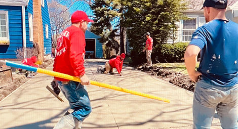 Badger Concrete,LLC Driveway Installation in Kenosha,WI.
