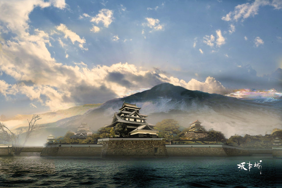 坂本城湖岸天守