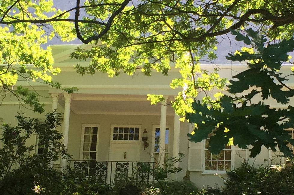 building with trees in foreground