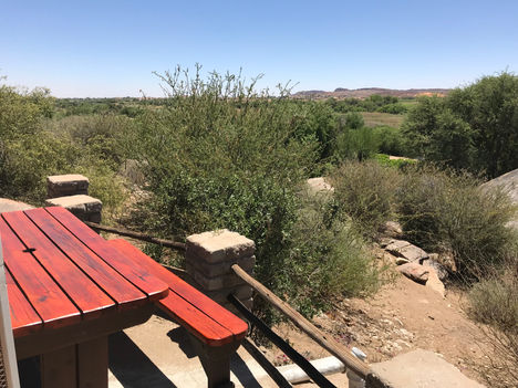 table with view of landscape