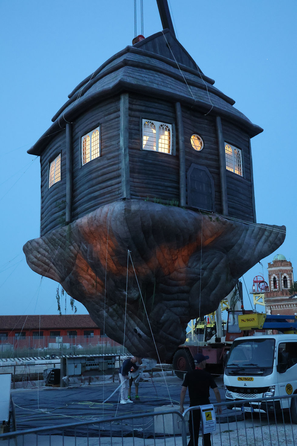 Synagogue art installation floats above Venice!