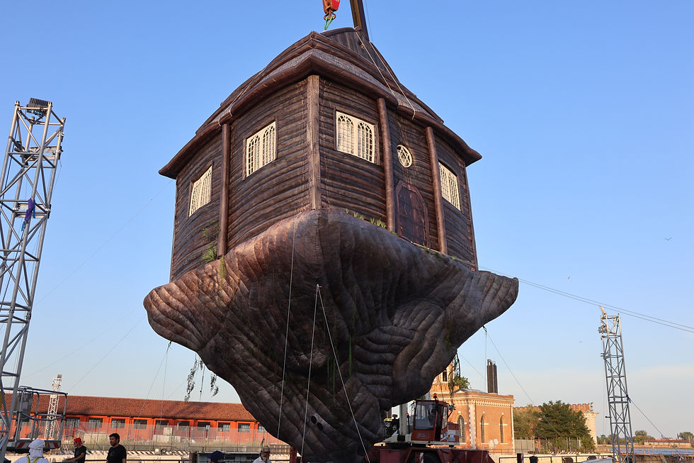 Synagogue art installation floats above Venice!