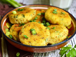 Potato And Herb Croquettes With Mushroom Sauce