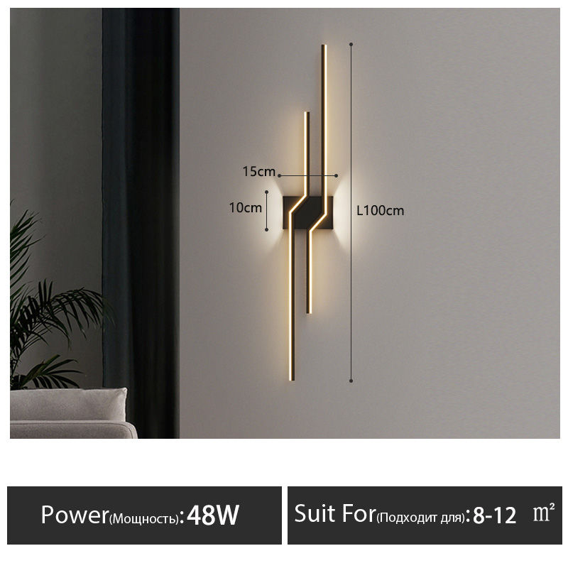 Thumbnail: Wall lamp lantern minimalist strip
