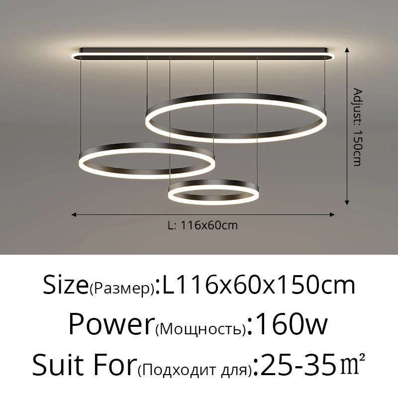 Thumbnail: Modern Circle Ceiling Chandelier