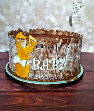 Rustic Deer Baby Shower Cake Rustic Deer Baby Shower Cake