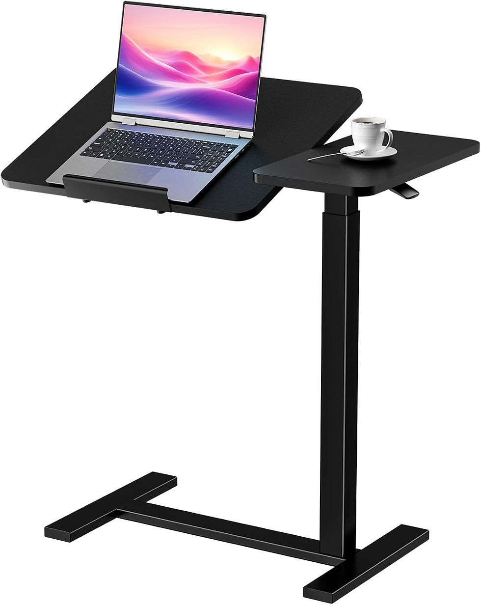 Adjustable Tilting Overbed Table - Your Perfect Flexible Workspace & Bedside Com