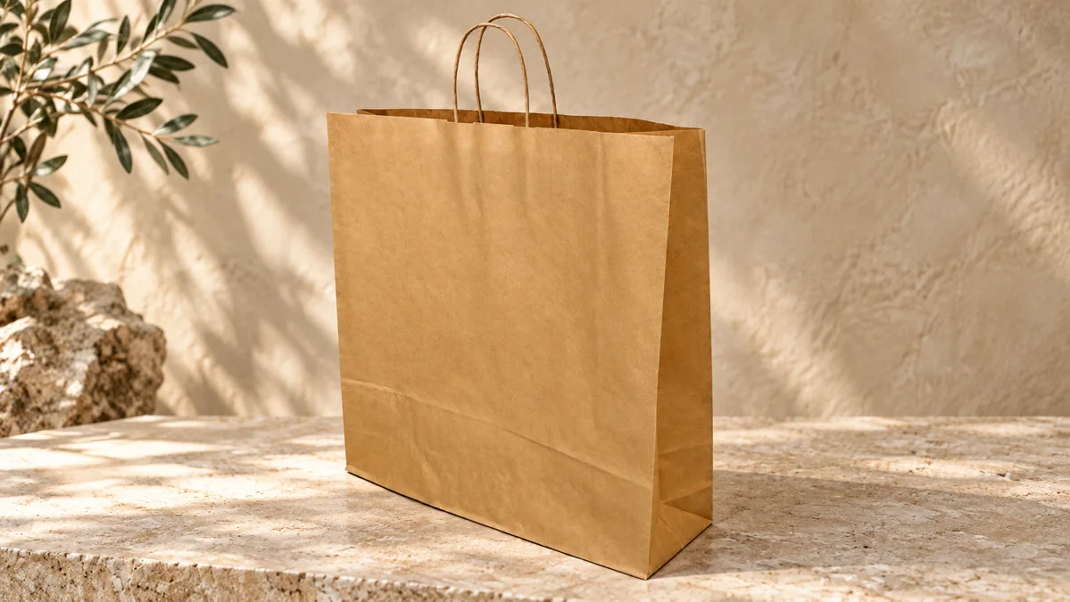45x14x50 cm kraft logo baskılı kraft çanta