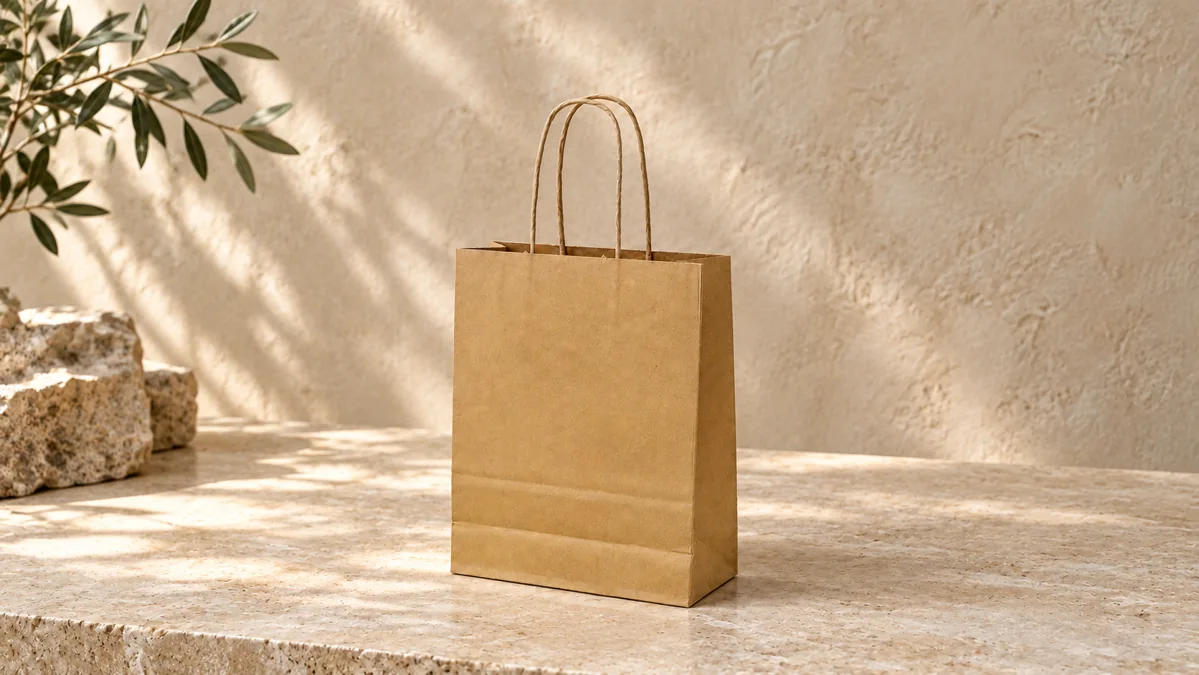 19x8x24 cm kraft logo baskılı kraft çanta