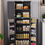 Thumbnail: Yusong Tall Kitchen Pantry Storage Cabinet with Doors and Shelves