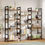 Thumbnail: Rolanstar Triple Bookshelf, 4 Tier Industrial Bookshelf