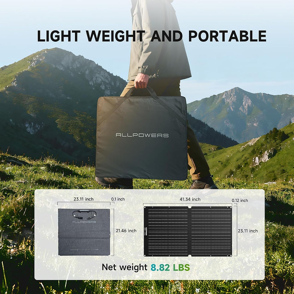 Thumbnail: ALLPOWERS SE100 Foldable Solar Panel 100W, Portable Solar Panel kit f