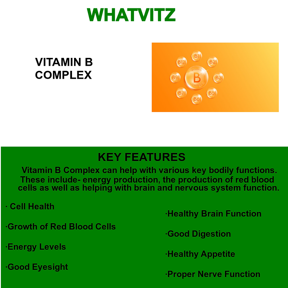 Thumbnail: Vitamin B Complex 365Tablets B1, B2, B3, B5, B6, B12, Biotin & Folic acid