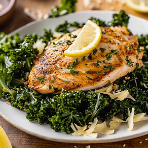 Garlic Kale Salad with Lemon Vinaigrette