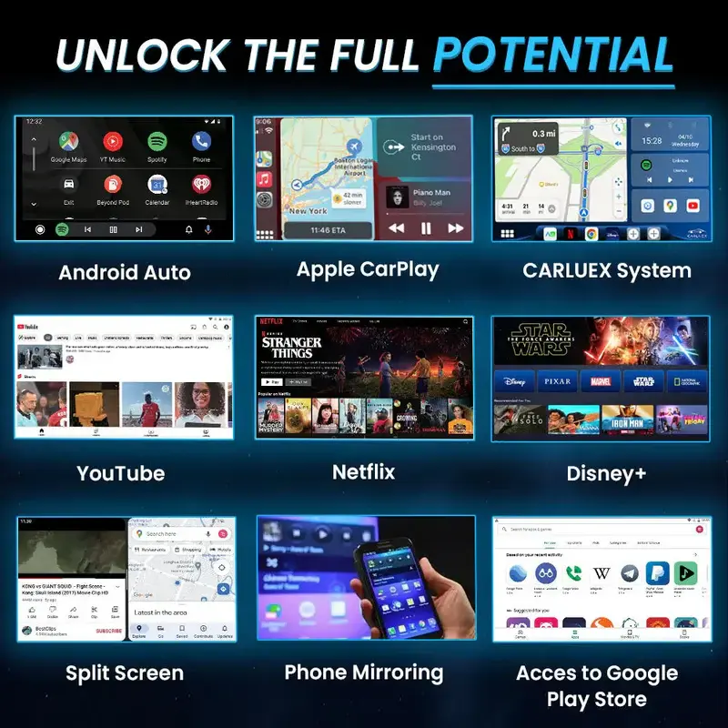 Thumbnail: CARLUEX PRO+ Wireless CarPlay/Android Auto Adapter