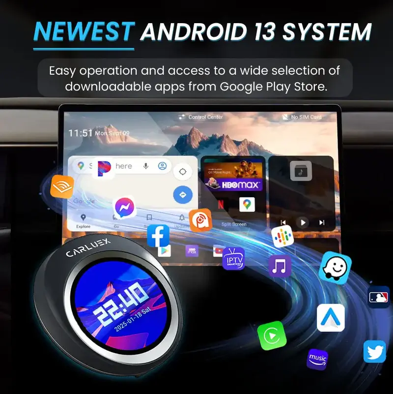 Thumbnail: CARLUEX VISION Wireless CarPlay Adapter with Screen Control