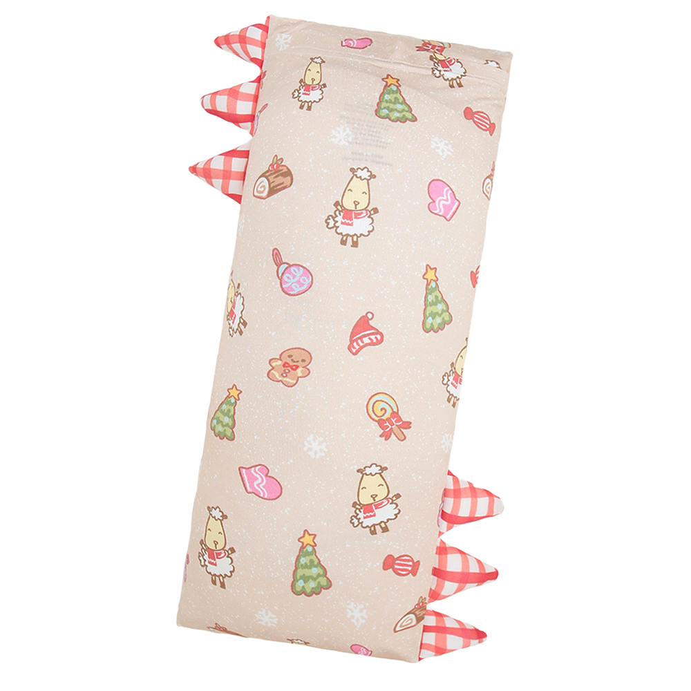 Bed-Time Buddy™ Christmas 2 Beige with Checkers tag Red - Jumbo (size 23x53cm)