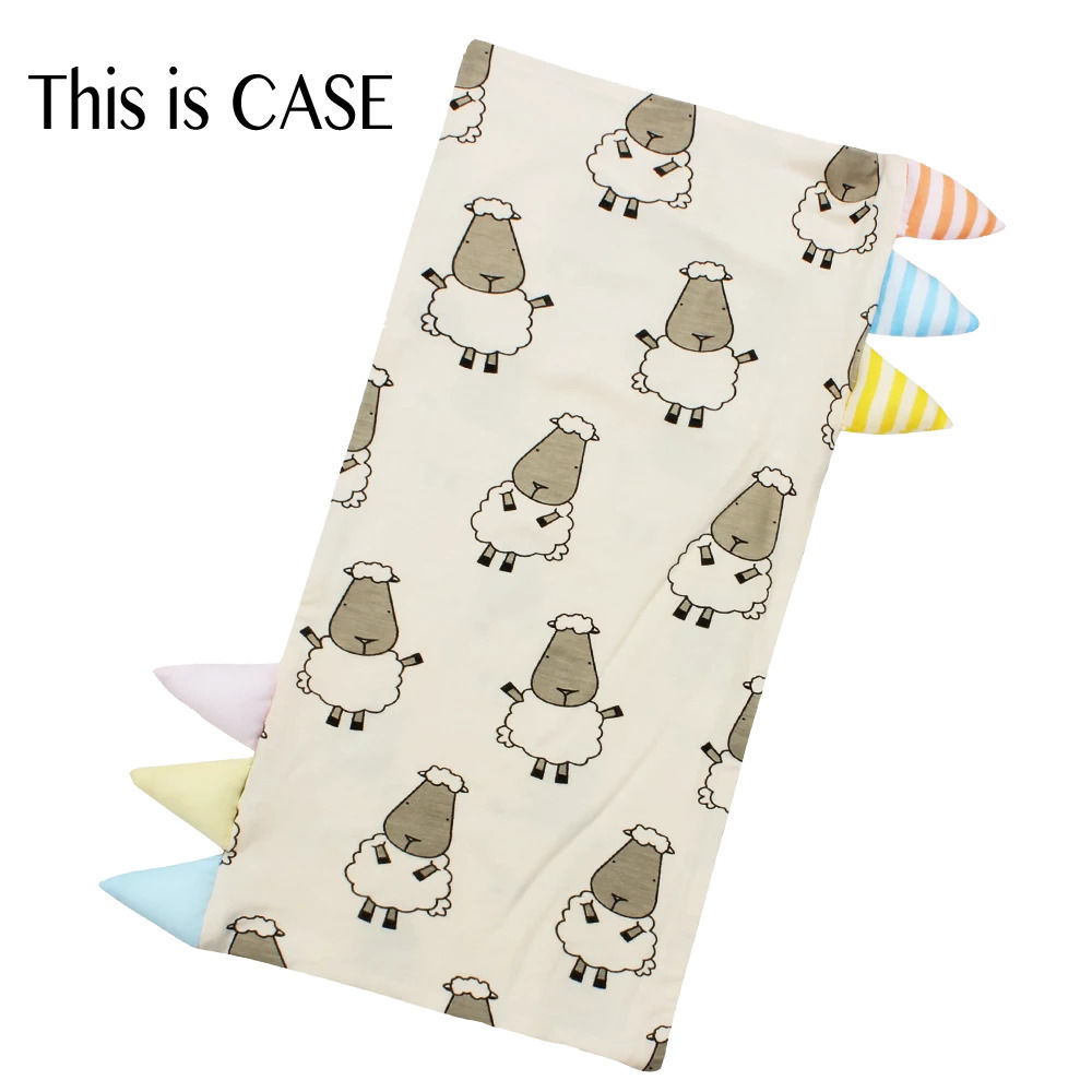 BED-TIME BUDDY™ CASE BIG SHEEPZ YELLOW WITH COLOR & STRIPE TAG - MEDIUM
