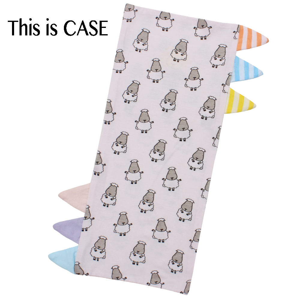 BED-TIME BUDDY™ CASE SMALL SHEEPZ PINK WITH COLOR & STRIPE TAG - JUMBO