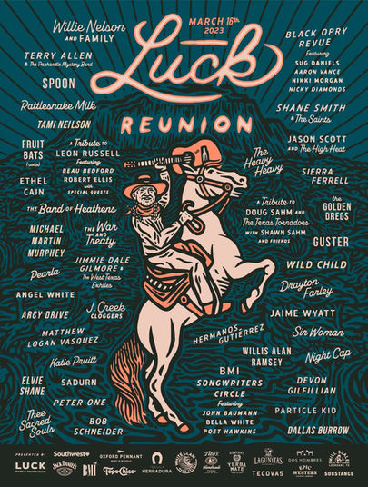 Songwriters Across Texas "On The Rogue" begins at Luck, Texas.