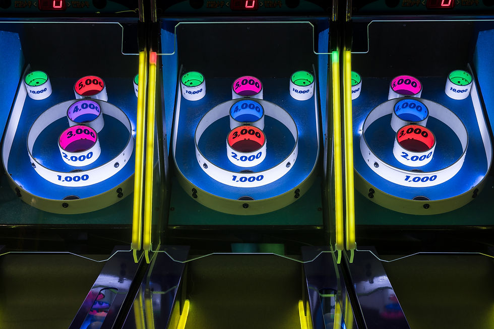 Brightly Colored Lights of Skee-ball Arcade Game.jpg