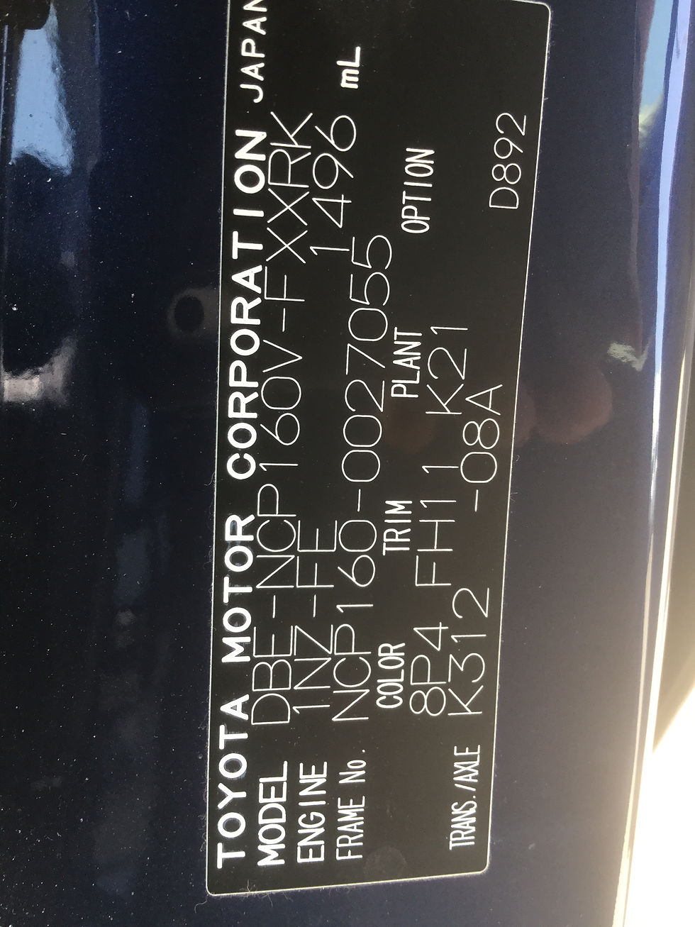 Thumbnail: Toyota Succeed TX Year : 2015/7 Cc : 1500 Color : Dark Blue Km : 62,000