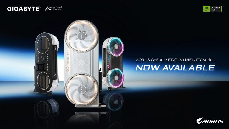 Ya están disponibles las tarjetas de la serie GIGABYTE AORUS RTX 50 INFINITY, que incluyen las ediciones INFINITY de las RTX 5080, RTX 5070 Ti y RTX 5070