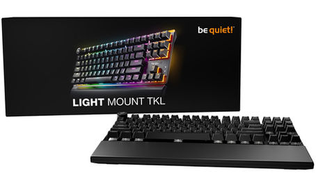 be quiet! presenta el teclado TKL Light Mount y la alfombrilla de ratón XL