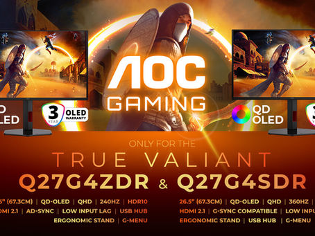 AGON by AOC presenta monitores para juegos QD-OLED de 27 pulgadas con una frecuencia de actualización de hasta 360 Hz.