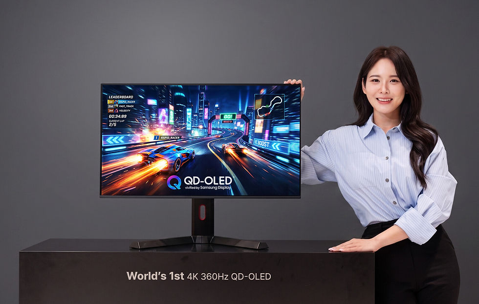 Samsung Display desarrolla el primer panel QD-OLED de 4K y 360 Hz para monitores