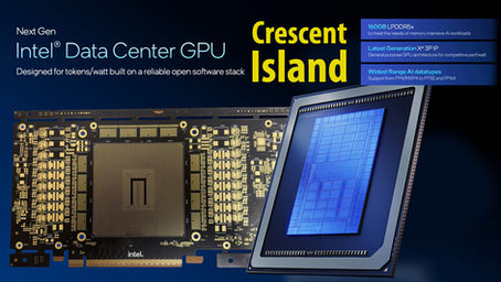 Se filtra una placa base de Intel Crescent Island con GPU Xe3P, 160 GB de LPDDR5X y una conexión de alimentación de 16 pines