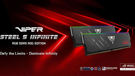 Patriot lanza la memoria Viper Steel 5 Infinite ROG Edition con velocidades de hasta 7.600 MT/s.
