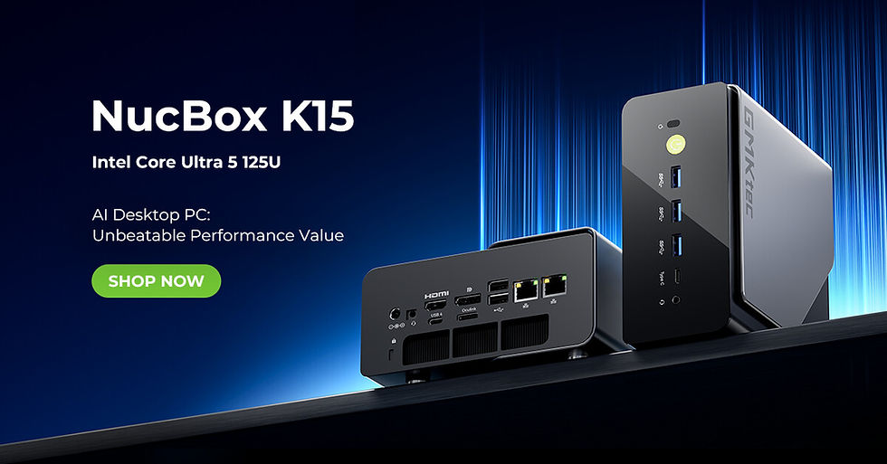 GMKtec lanza el nuevo mini PC NucBox K15 con procesador Core Ultra 5 125U y OCuLink