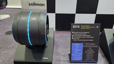 Zalman presenta los refrigeradores para CPU de la serie ZET, inspirados en el CNPS, y unas pantallas complementarias de diseño estilizado