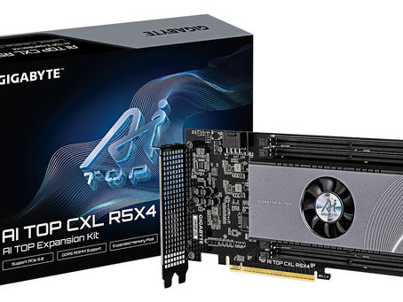 La tarjeta GIGABYTE AI TOP CXL R5X4 añade 512 GB de memoria a los sistemas Xeon y Threadripper.