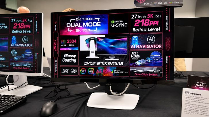 MSI presenta el MPG 271KRAW18, el primer monitor gaming 5K Mini LED brillante del mundo, con 2304 zonas de atenuación