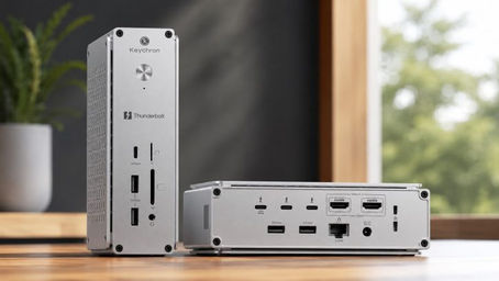 Keychron se expande más allá de los teclados con el lanzamiento de su primera estación de acoplamiento Thunderbolt 5 de 14 puertos.