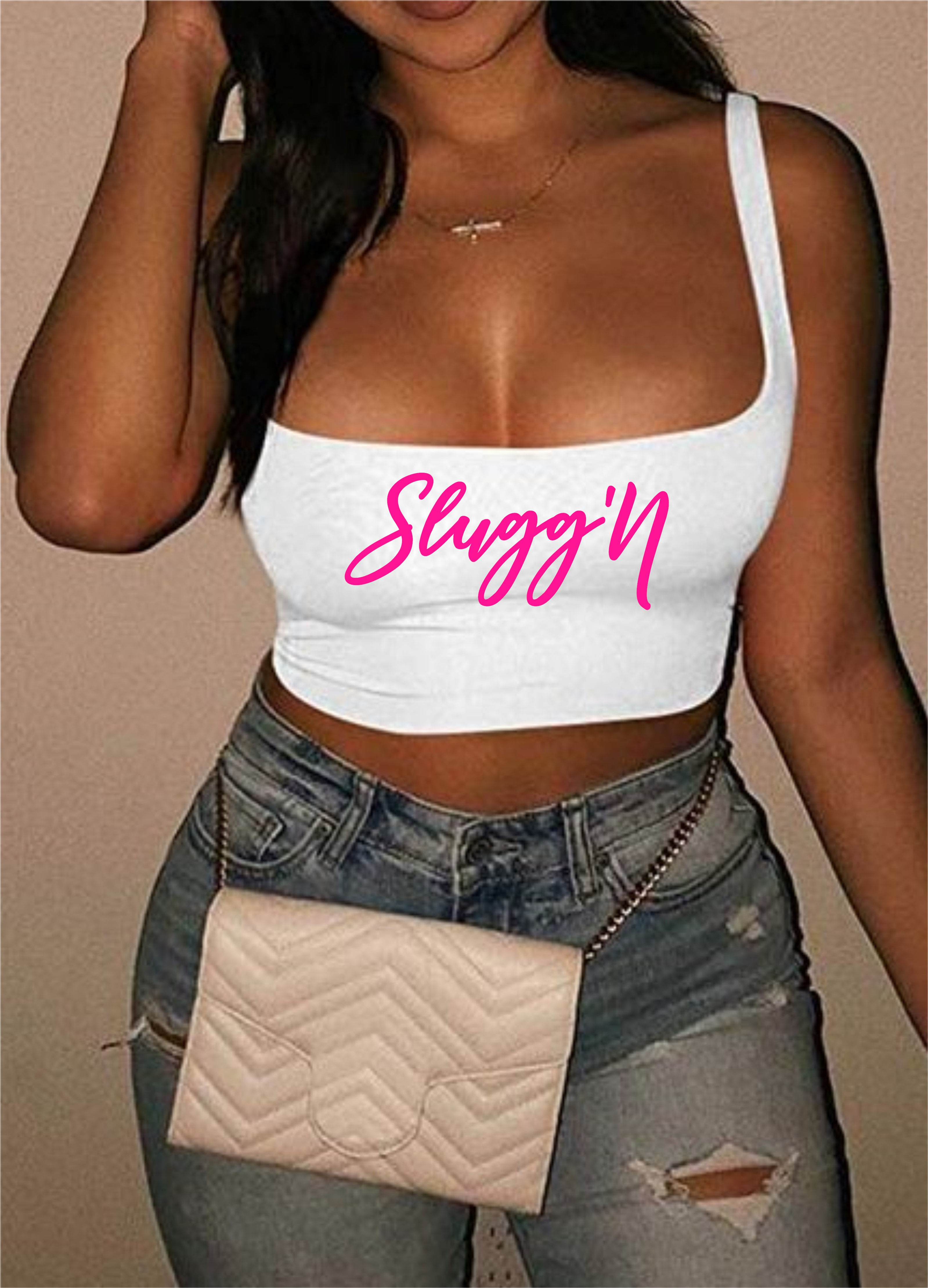 Sluggn Script Crop Cami