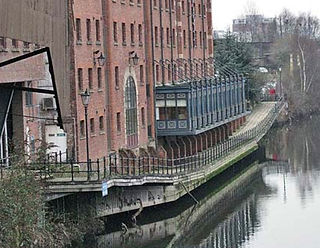 The rear of the hotel & canal