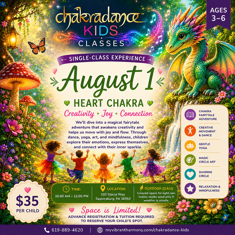 ChakraDance Kids™ Mini Summer Series | August 1st