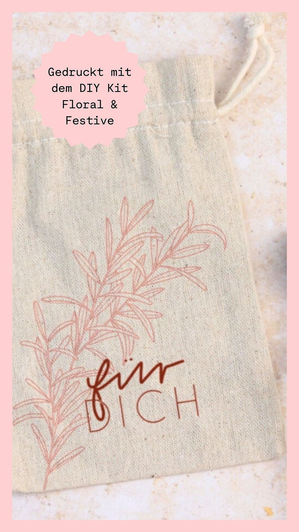 Weihnachtsgeschenke selber machen,  Stoffsäckchen mit Siebdruck