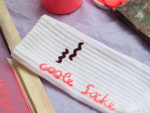 Socken selbst bedrucken mit Siebdruck