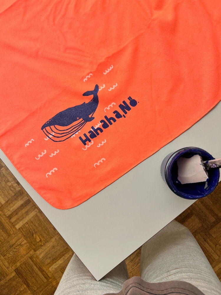 Handtuch bedrucken mit Siebdruck