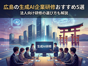【2026年版】広島の生成AI企業研修おすすめ5選｜法人向け研修の選び方も解説
