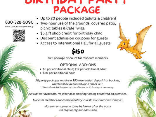 New Lower Birthday Package Price!