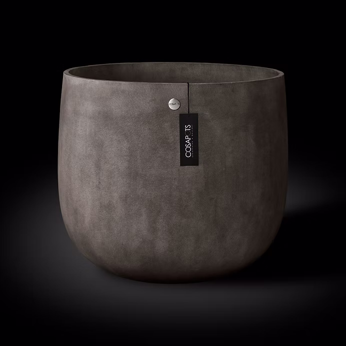 Pot de fleurs ronde fait main en fibre de verre renforcé Mondo COSAPOTS