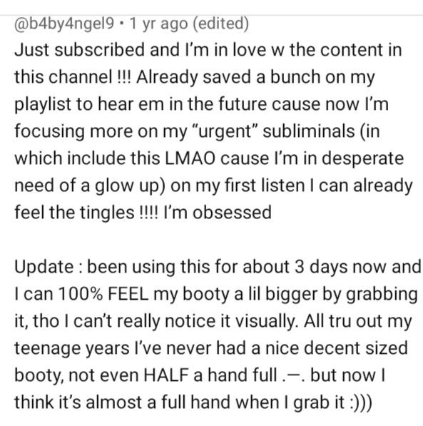 Thumbnail: BUTT / GLUTE ENLARGEMENT FREQUENCY