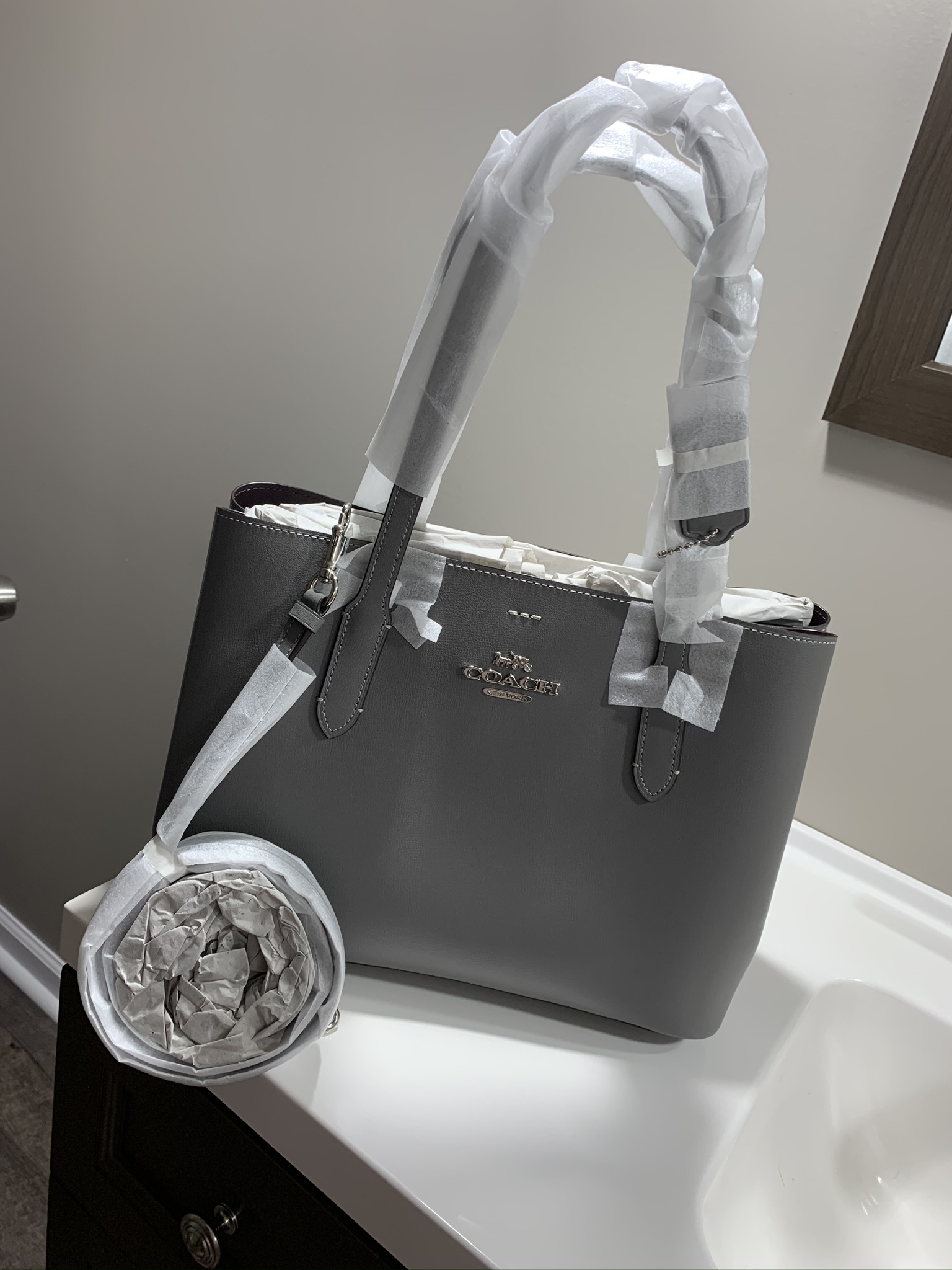 #75 - COACH PURSE - GREY