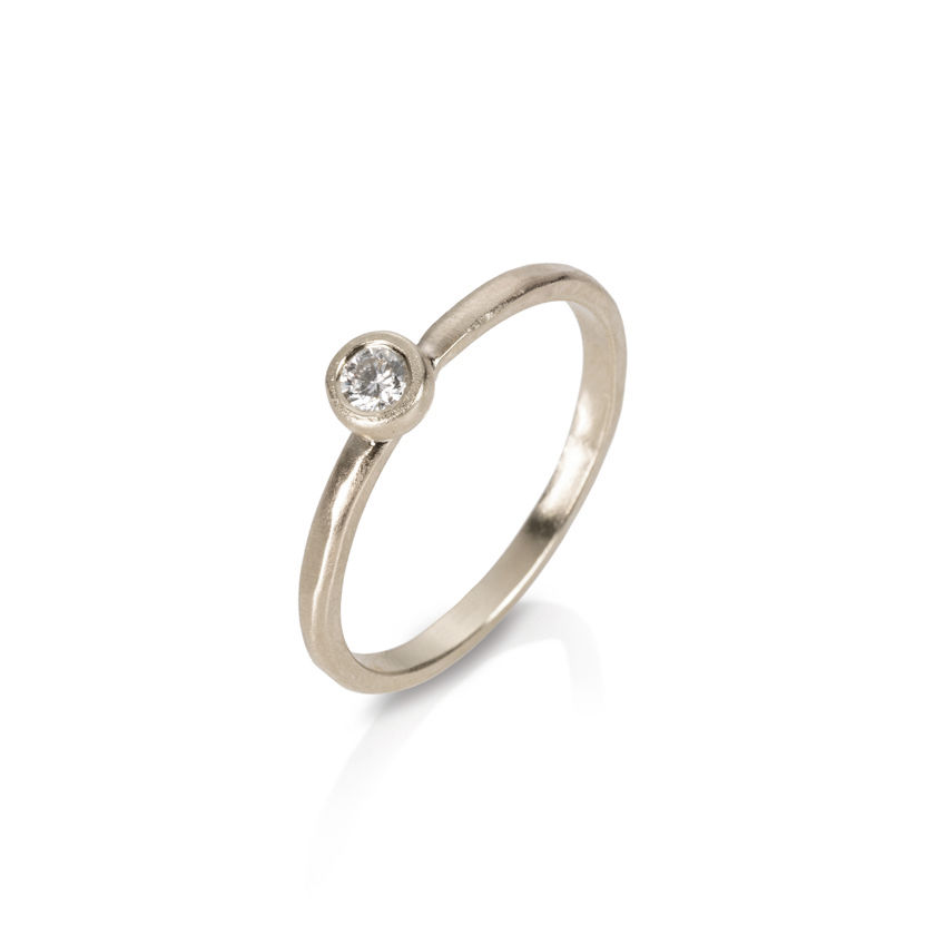 Shine Diamond Solitaire in Silver