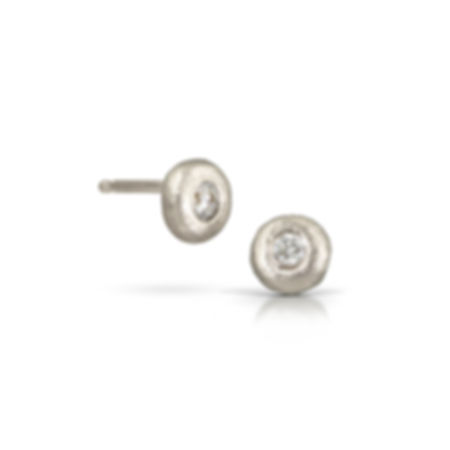 Petite Silver & Diamond Studs